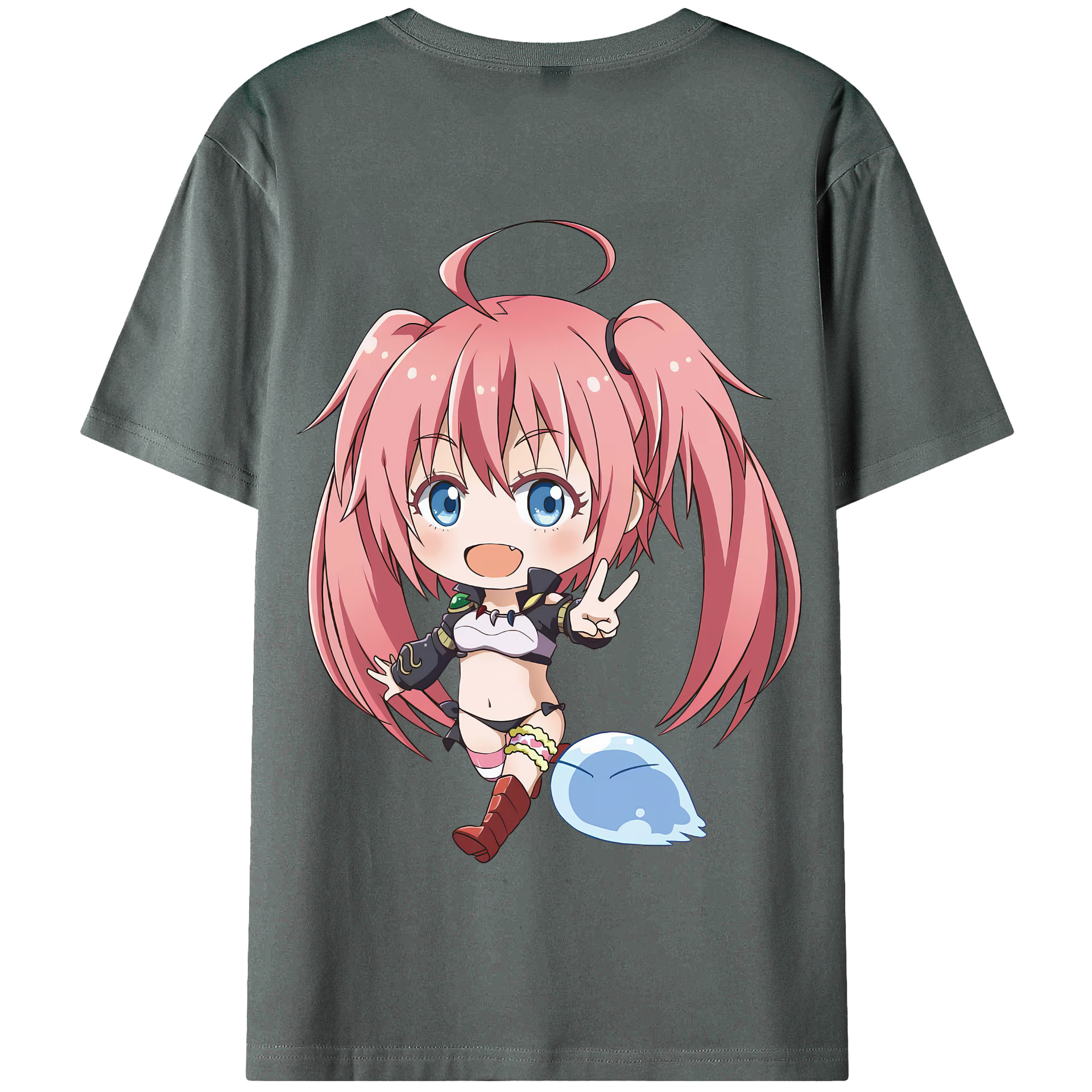 （画像用） 転スラ Regarding Reincarnated to Slime 綿100％半袖Tシャツ（背面プリント）